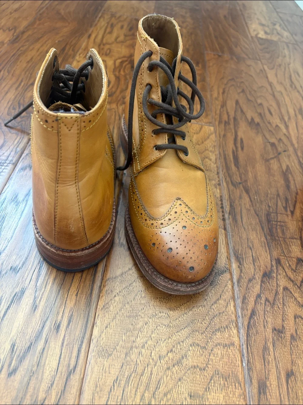 Grenson Tan Leather Wingtip Brogues
